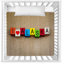 I Love Alaska Sign Series For Travel Destinations And Holiday Nursery Decor 58385356