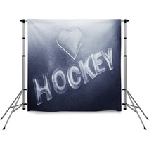 I Love Hockey Backdrops 39767960