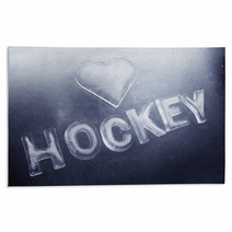 I Love Hockey Rugs 39767960