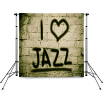 I Love Jazz Concept Backdrops 68718625