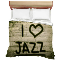 I Love Jazz Concept Bedding 68718625