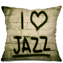 I Love Jazz Concept Pillows 68718625