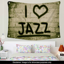 I Love Jazz Concept Wall Art 68718625