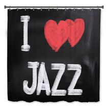 I Love Jazz On Chalkboard Bath Decor 59148072