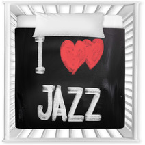 I Love Jazz On Chalkboard Nursery Decor 59148072
