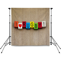 I Love Rugby - Sign Backdrops 57053716