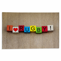 I Love Rugby - Sign Rugs 57053716