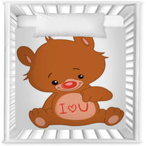 I Love U Teddy Bear Nursery Decor 19138338