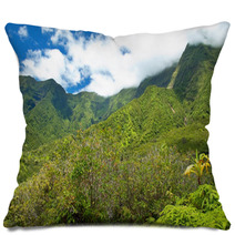 Iao Valley State Park On Maui Hawaii Pillows 64078884