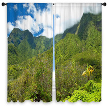 Iao Valley State Park On Maui Hawaii Window Curtains 64078884