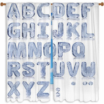 Ice Alphabet Window Curtains 58386261