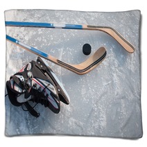 Ice Hockey Blankets 101122296