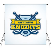 Ice Hockey Knights Team Logo Backdrops 99869944