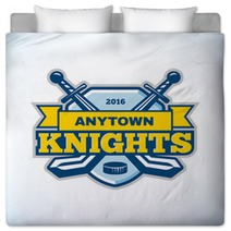 Ice Hockey Knights Team Logo Bedding 99869944
