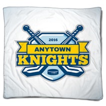 Ice Hockey Knights Team Logo Blankets 99869944