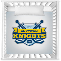 Ice Hockey Knights Team Logo Nursery Decor 99869944