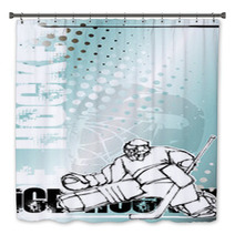 Ice Hockey Pencil Poster Background Bath Decor 18765006