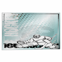 Ice Hockey Pencil Poster Background Rugs 18765006