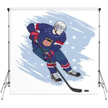 Ice Hockey Player American Backdrops 90291708