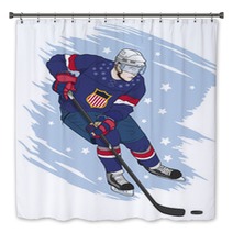 Ice Hockey Player American Bath Decor 90291708