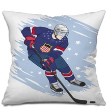 Ice Hockey Player American Pillows 90291708