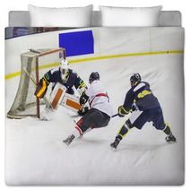 Ice Hockey Player During A Game Bedding 139592023