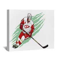 Ice Hockey Player Wall Art 91919220