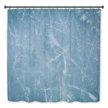 Ice Hockey Rink Background Or Texture Macro Top View Bath Decor 105841020