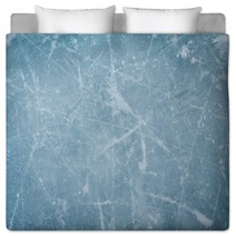 Ice Hockey Rink Background Or Texture Macro Top View Bedding 105841020