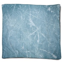 Ice Hockey Rink Background Or Texture Macro Top View Blankets 105841020