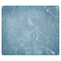 Ice Hockey Rink Background Or Texture Macro Top View Rugs 105841020