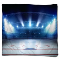 Ice Hockey Stadium 3d Rendering Blankets 141040968