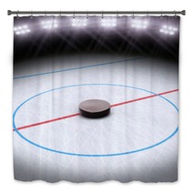 Ice Hockey Under The Lights Room For Text Or Copy Space Bath Decor 64445953