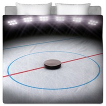 Ice Hockey Under The Lights Room For Text Or Copy Space Bedding 64445953