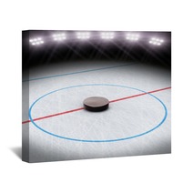 Ice Hockey Under The Lights Room For Text Or Copy Space Wall Art 64445953