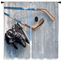 Ice Hockey Window Curtains 101122296