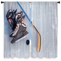 Ice Hockey Window Curtains 101465238