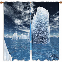 Icebergs Window Curtains 60777281