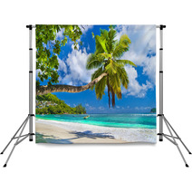 Idyllic Tropical Scenery - Seychelles Backdrops 64612447
