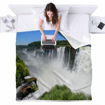 Iguazu Falls View From Argentina Blankets 65156147