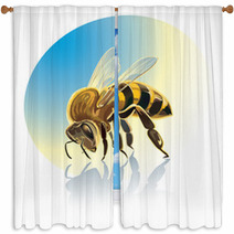 Illustration Of Bee Window Curtains 72501525
