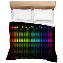 Illustration Of Colorful Musical Bar Showing Volume On Black Bedding 59901914