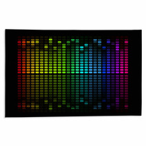 Illustration Of Colorful Musical Bar Showing Volume On Black Rugs 59901914