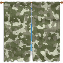 Illustration Of Disruptive  Camouflage Material Window Curtains 21207509