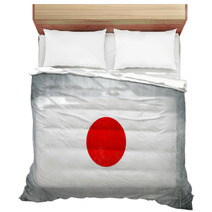 Illustration Of Flag Of Japan Bedding 65494871