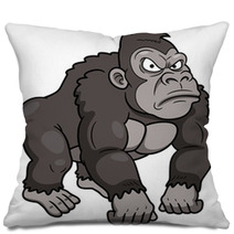 Illustration Of Gorilla Cartoon Pillows 49824756