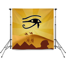 Illustration Of Horus Eye Backdrops 60348276