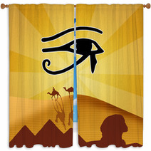 Illustration Of Horus Eye Window Curtains 60348276