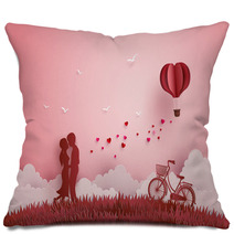 Illustration Of Love And Valentine Day Pillows 186478956