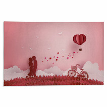 Illustration Of Love And Valentine Day Rugs 186478956